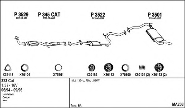FENNO MA203 Exhaust System